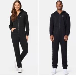 Onepiece Charcoal Hoodie Jumpsuit